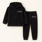 Kids Fleece Hoodie & Pajama Set Black - Sunshine
