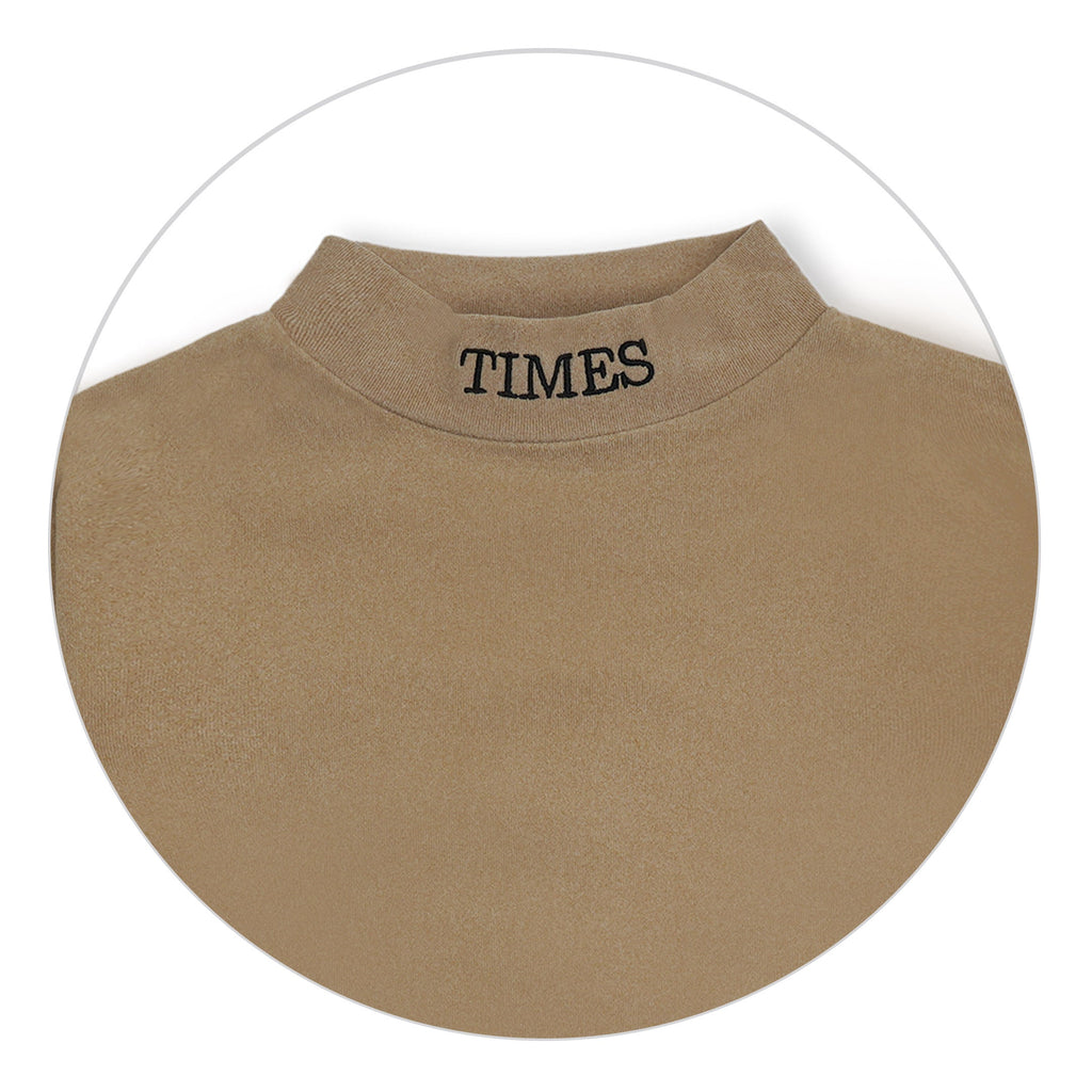 Kids Premium Mock Neck Brown - Sunshine