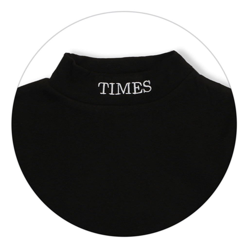 Kids Premium Mock Neck Black - Sunshine