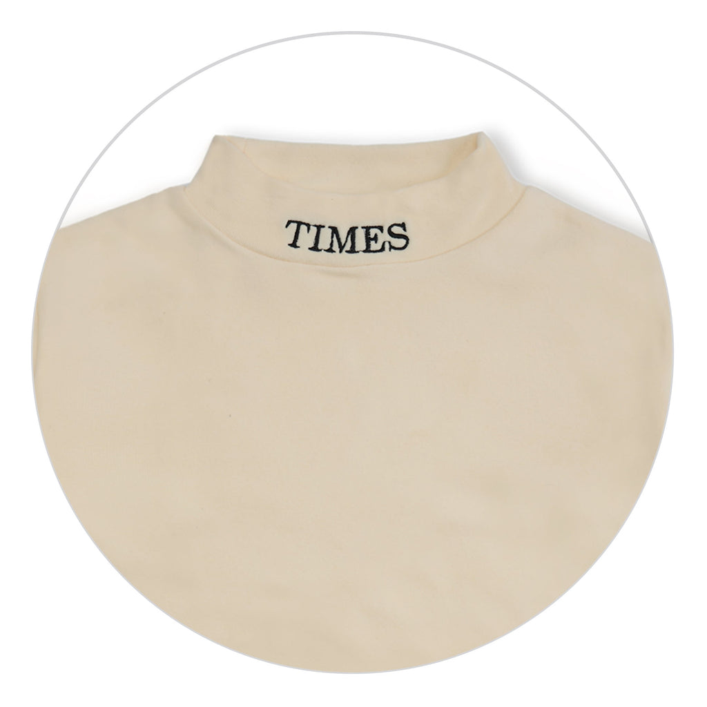 Kids Premium Mock Neck Beige - Sunshine