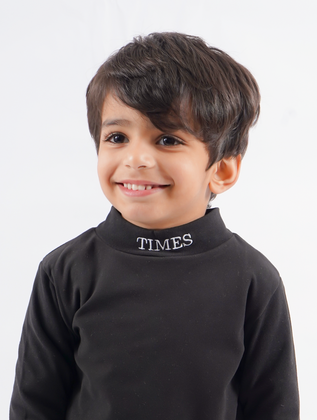 Kids Premium Mock Neck Black - Sunshine