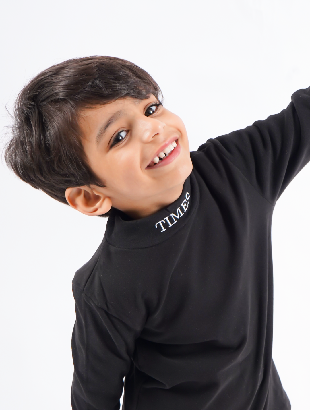 Kids Premium Mock Neck Black - Sunshine