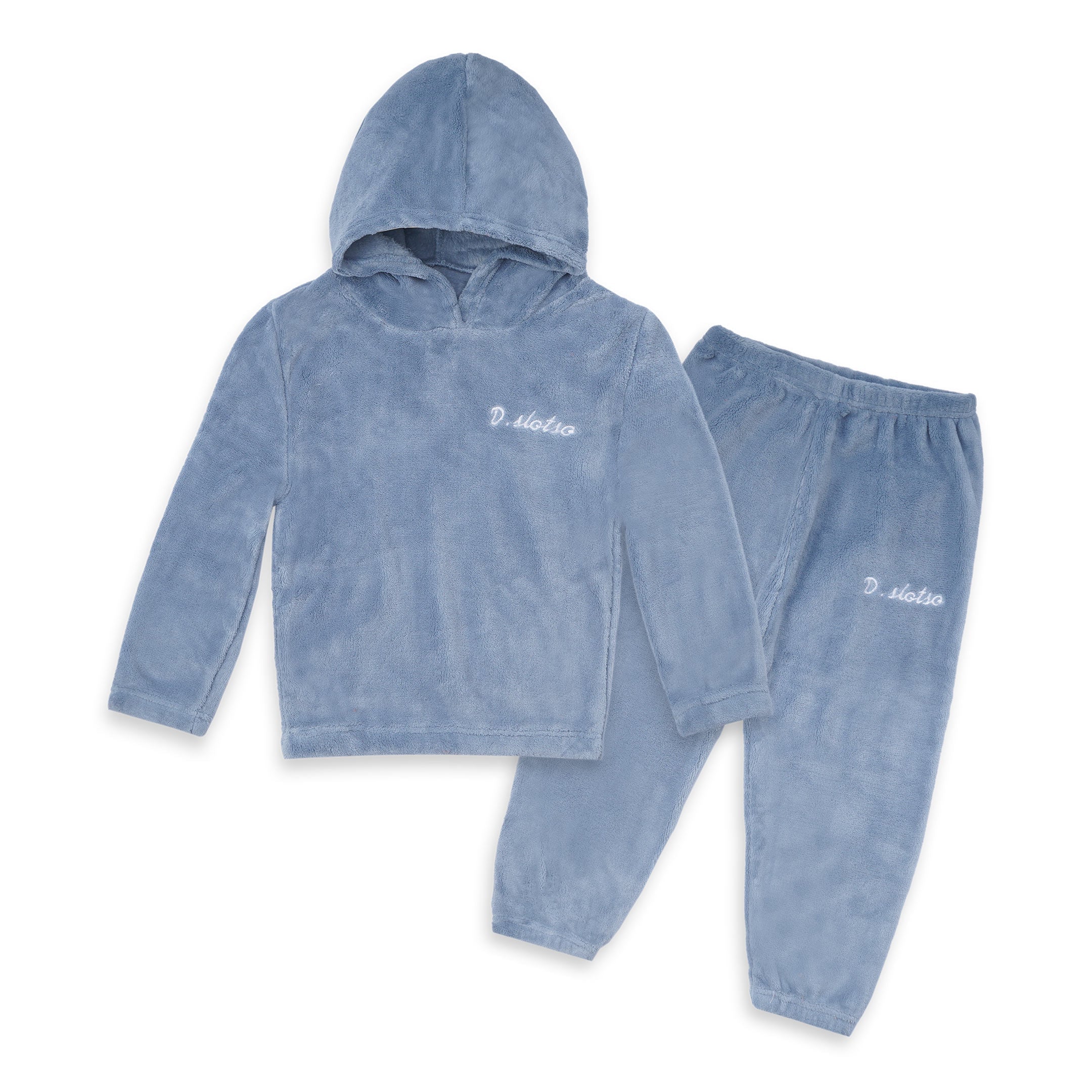 Kids Fleece Hoodie & Pajama Set Light Blue - Sunshine