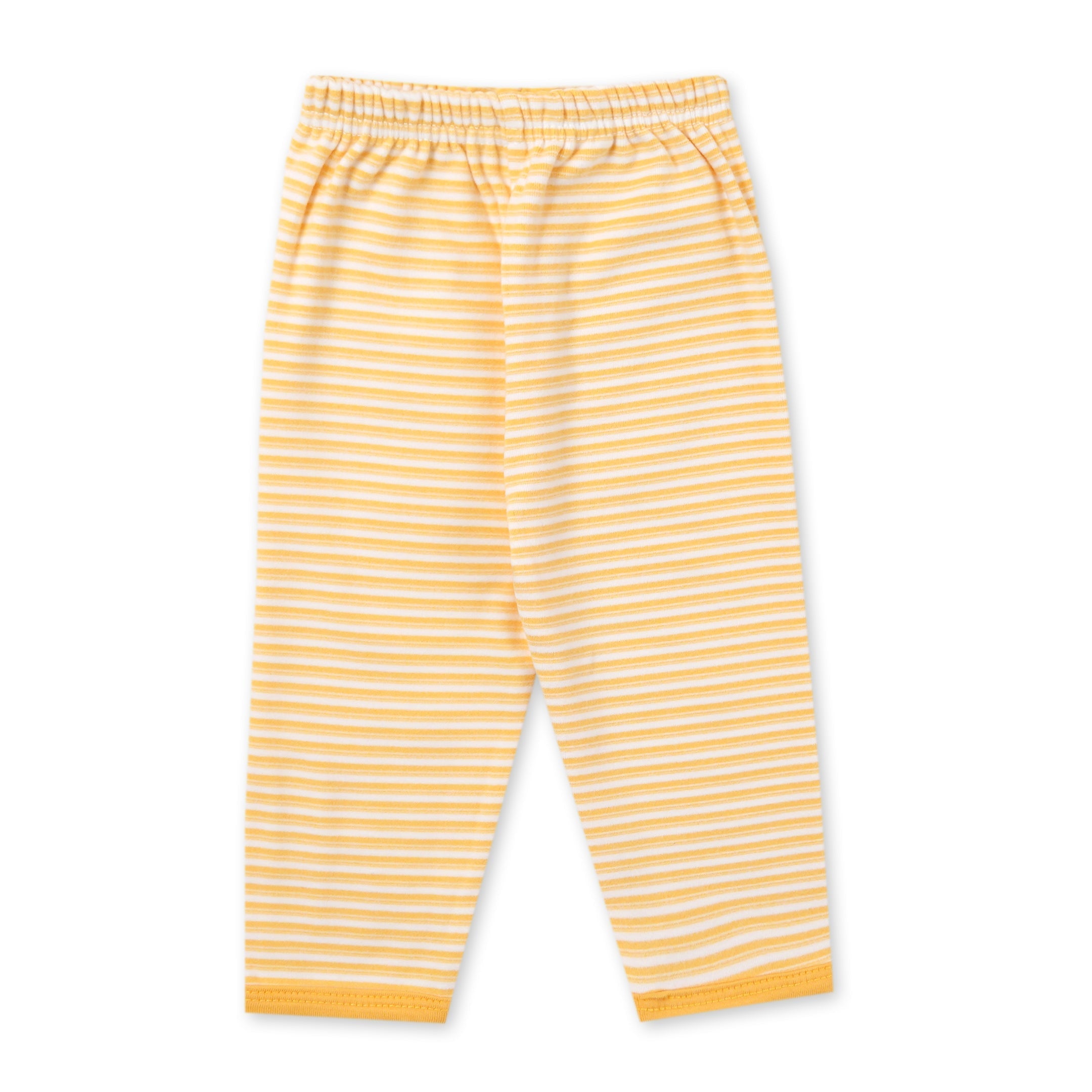 Baby Fleece Sleepsuit Stripes Yellow - Sunshine