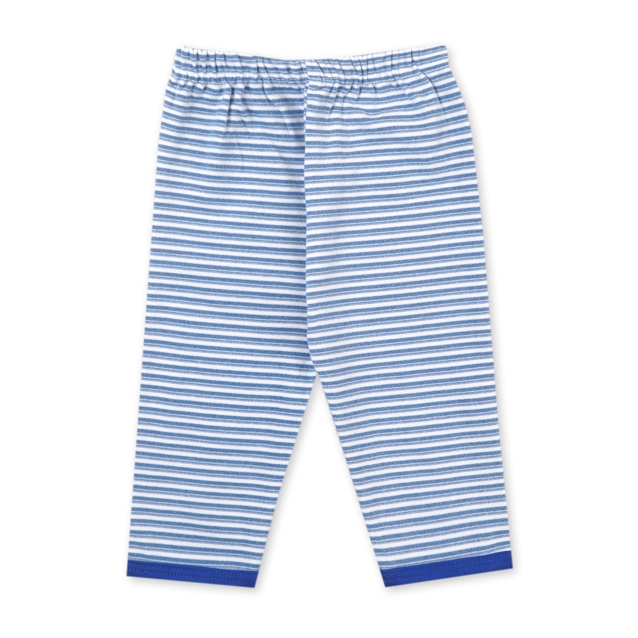 Baby Fleece Sleepsuit Stripes Blue - Sunshine