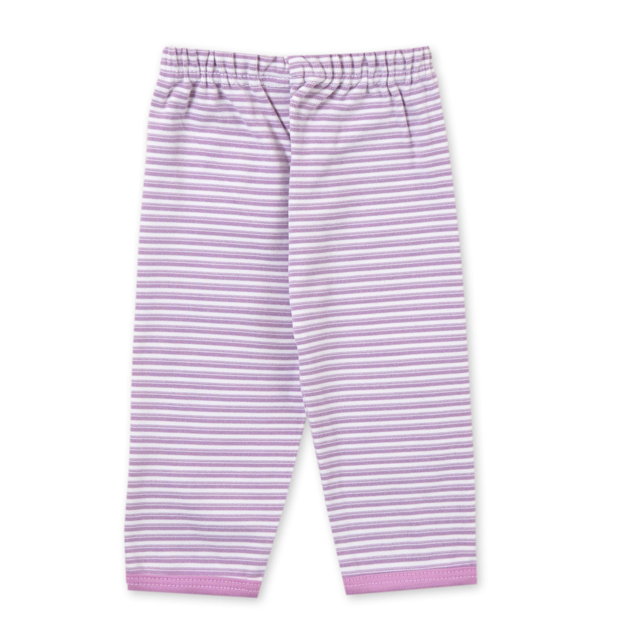 Baby Fleece Sleepsuit Stripes Purple - Sunshine