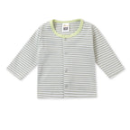 Baby Fleece Sleepsuit Stripes Green - Sunshine
