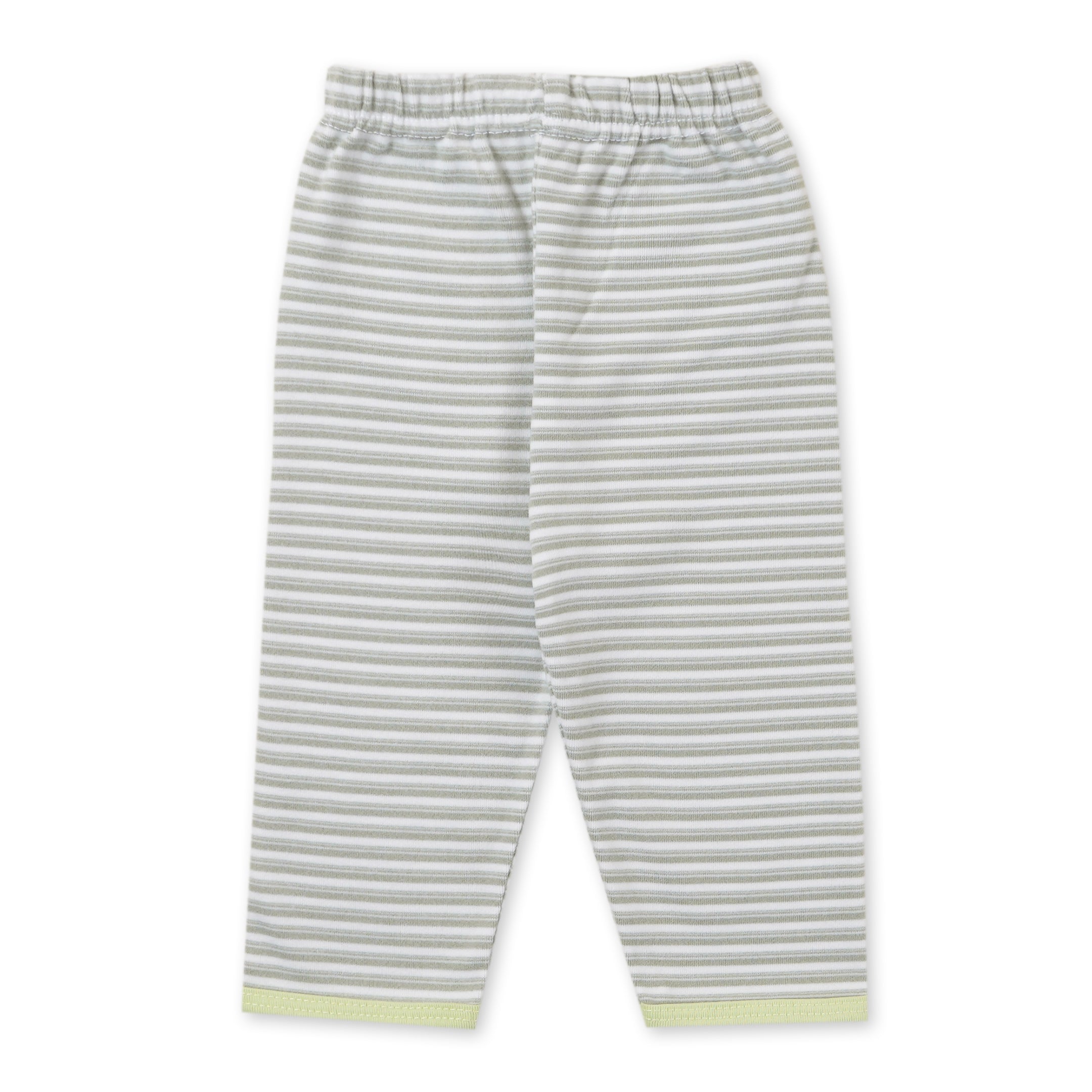 Baby Fleece Sleepsuit Stripes Green - Sunshine