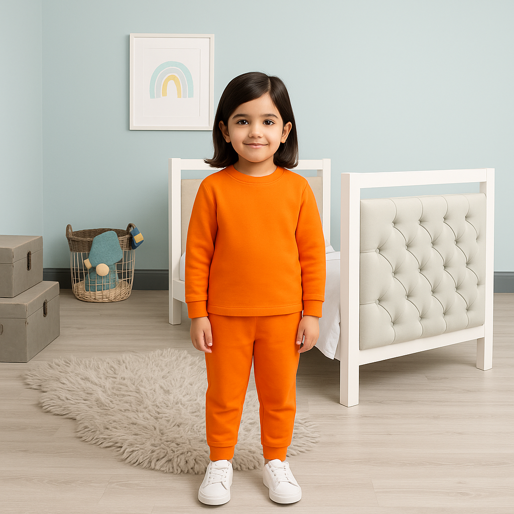 Kids Rib Innerwear Orange Sw - Sunshine