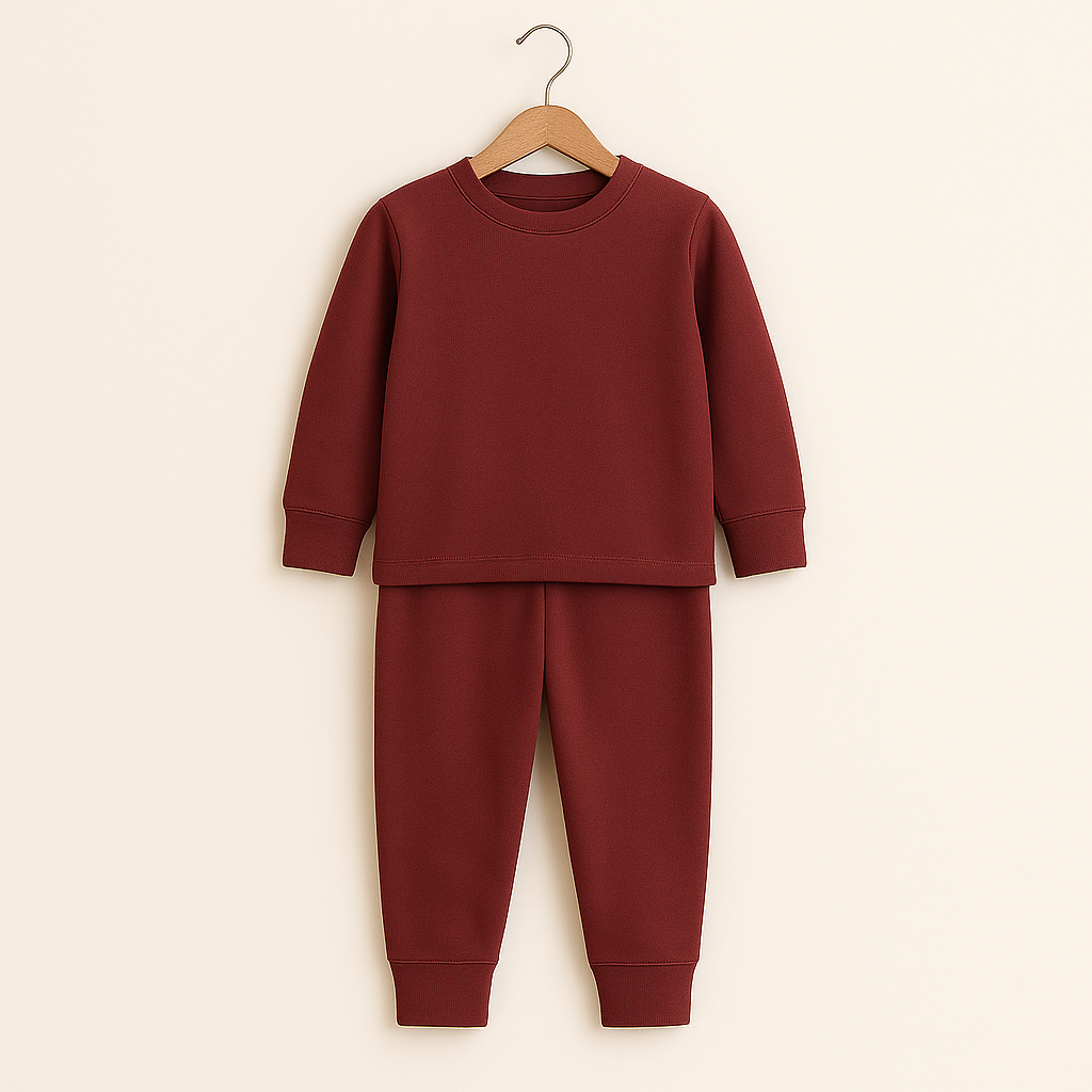 Kids Rib Innerwear Maroon Sw - Sunshine