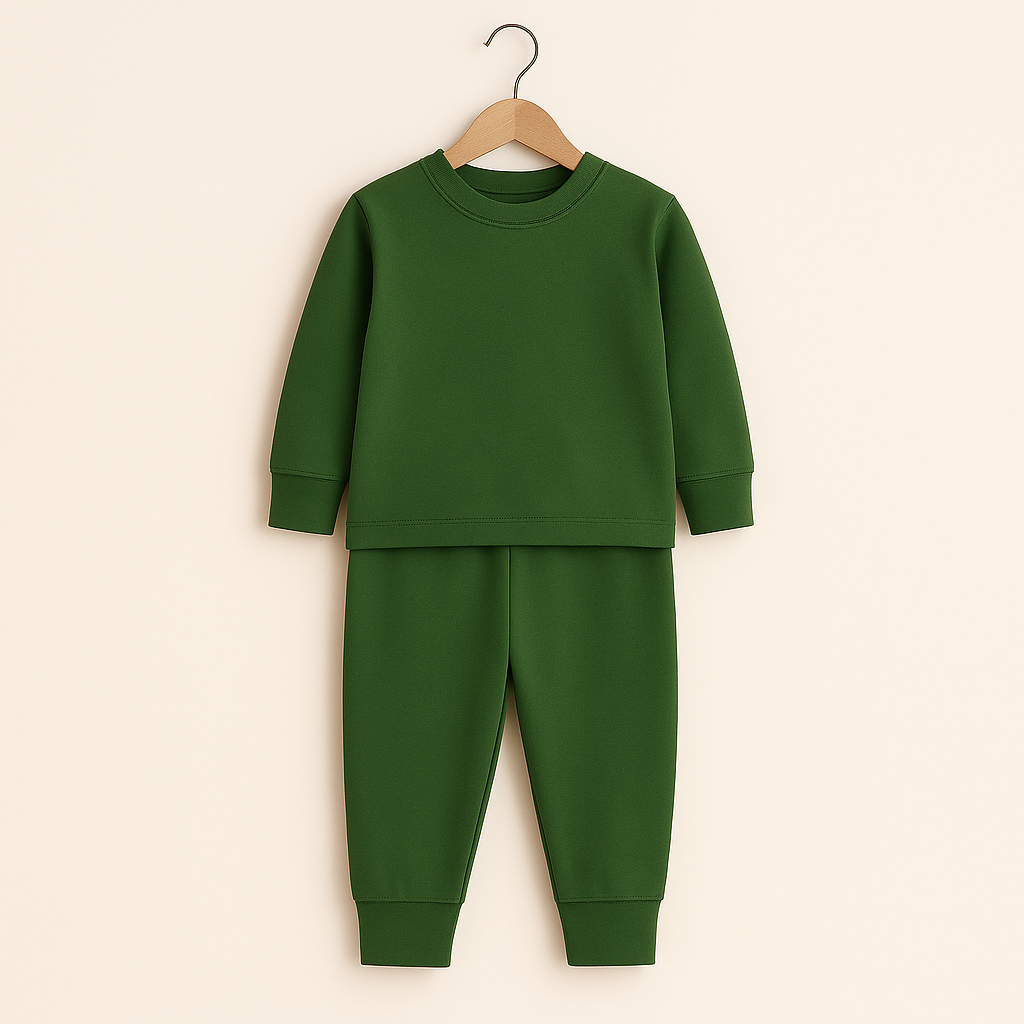 Kids Rib Innerwear Forest Green Sw - Sunshine