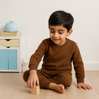 Kids Rib Innerwear Brown Sw - Sunshine