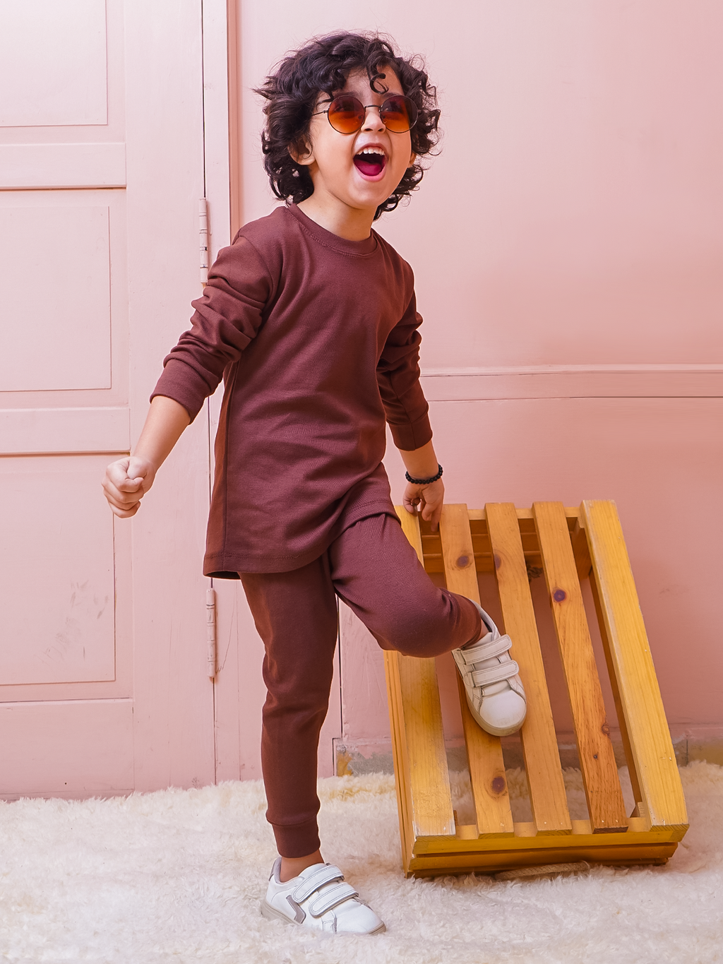 Kids Rib Innerwear Brown Sw - Sunshine