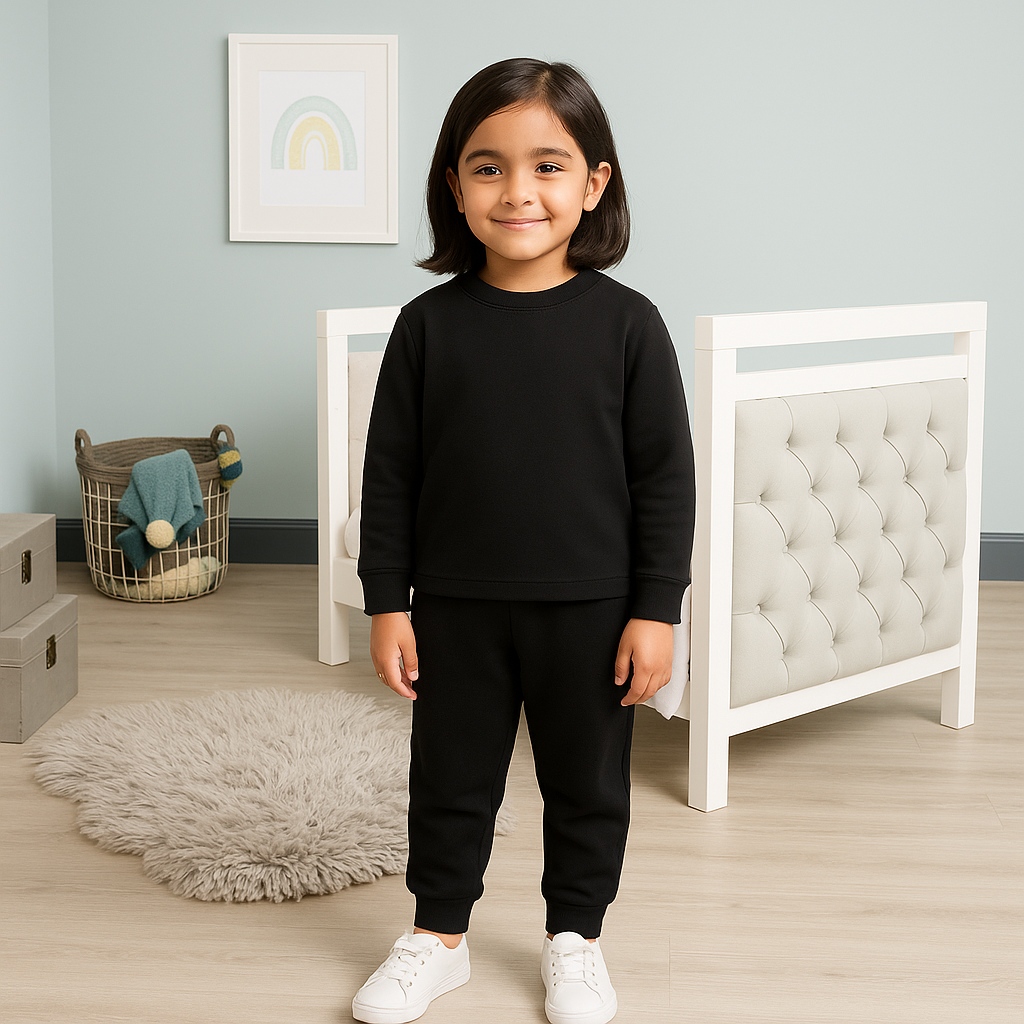 Kids Rib Innerwear Black Sw - Sunshine