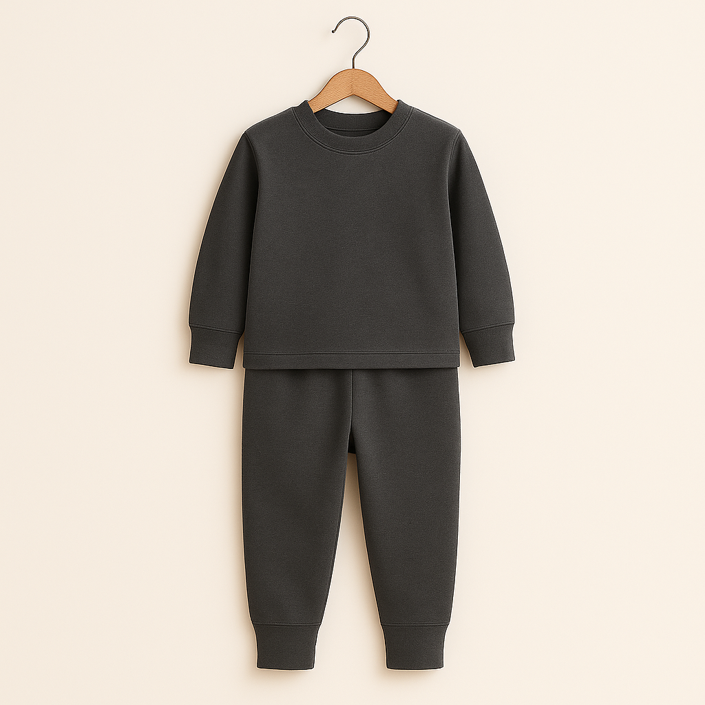 Kids Rib Innerwear Charcoal Sw - Sunshine