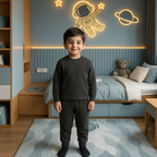 Kids Rib Innerwear Charcoal Sw - Sunshine