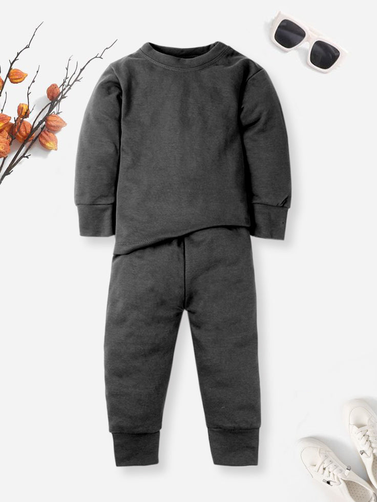 Kids Rib Innerwear Charcoal Sw - Sunshine