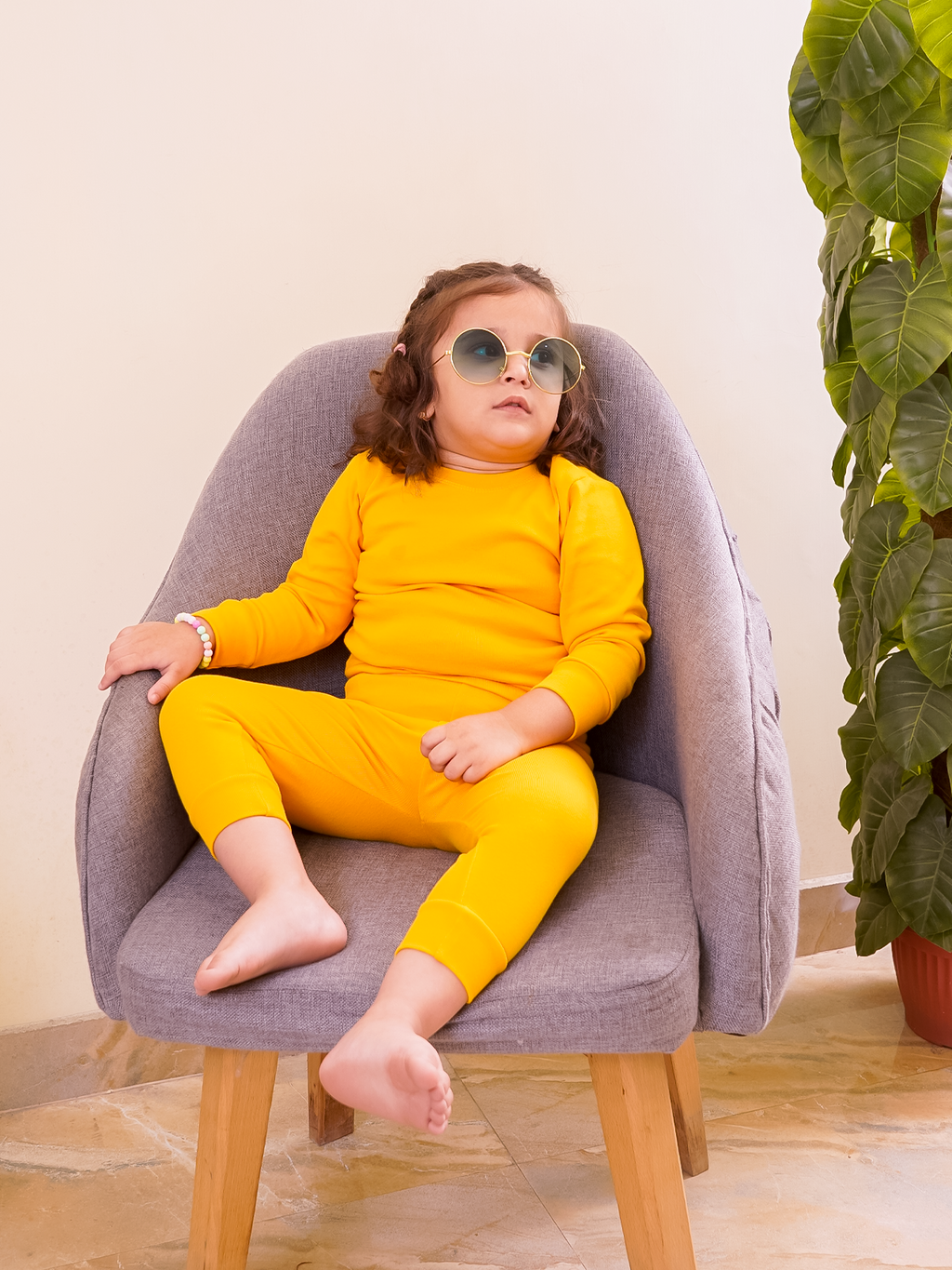 Kids Rib Innerwear Yellow Sw - Sunshine