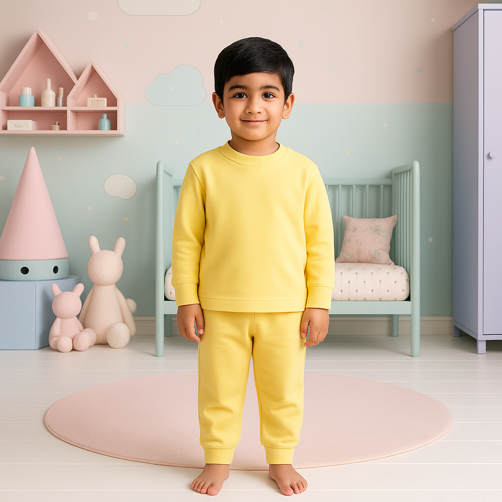 Kids Rib Innerwear Vanilla Yellow Sw - Sunshine