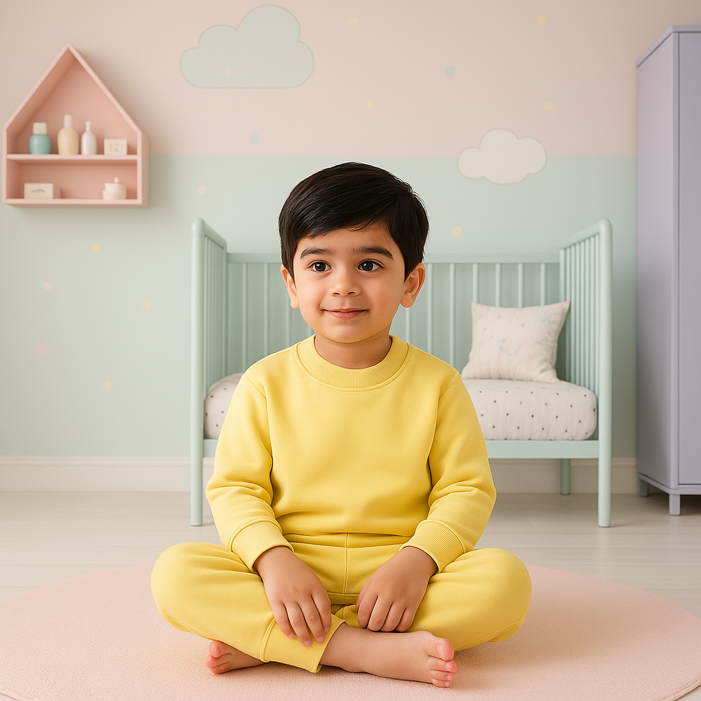 Kids Rib Innerwear Vanilla Yellow Sw - Sunshine