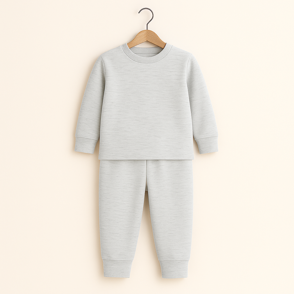 Kids Rib Innerwear Textured Grey Sw - Sunshine