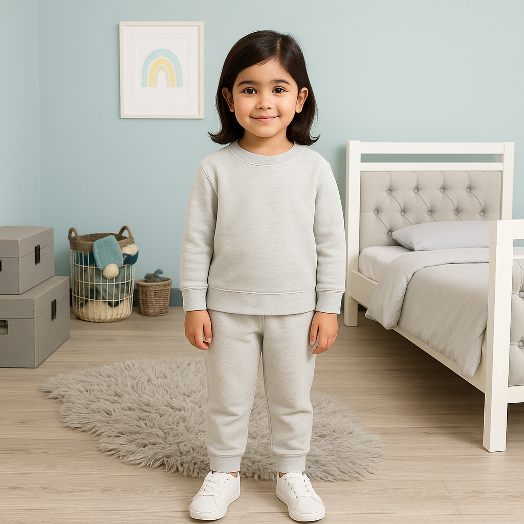 Kids Rib Innerwear Textured Grey Sw - Sunshine