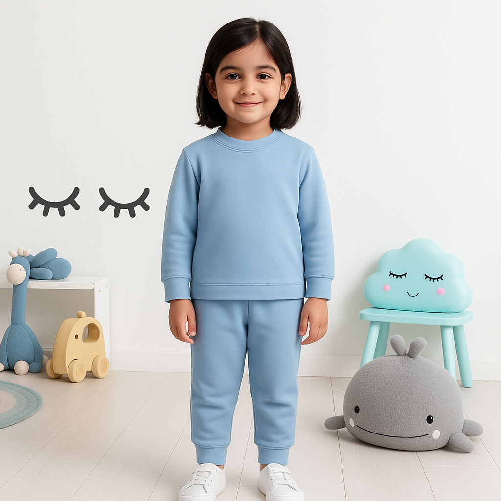 Kids Rib Innerwear Sky Blue Sw - Sunshine