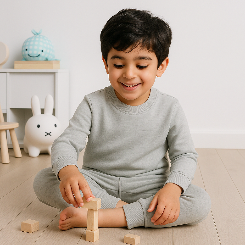 Kids Rib Innerwear Textured Dark Grey Sw - Sunshine