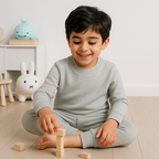 Kids Rib Innerwear Textured Dark Grey Sw - Sunshine