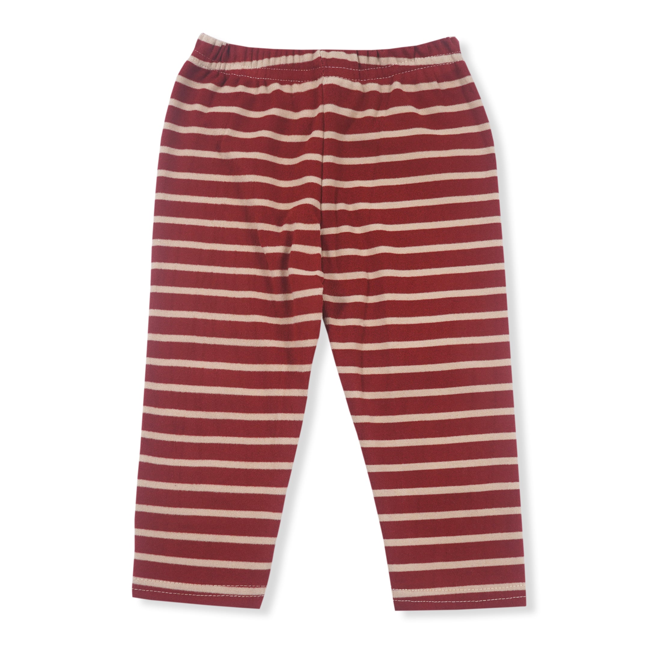 Baby Winter Pajama Set Keep Real Stripes Maroon - Sunshine