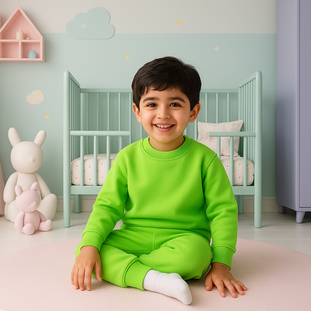 Kids Rib Innerwear Parrot Green Sw - Sunshine