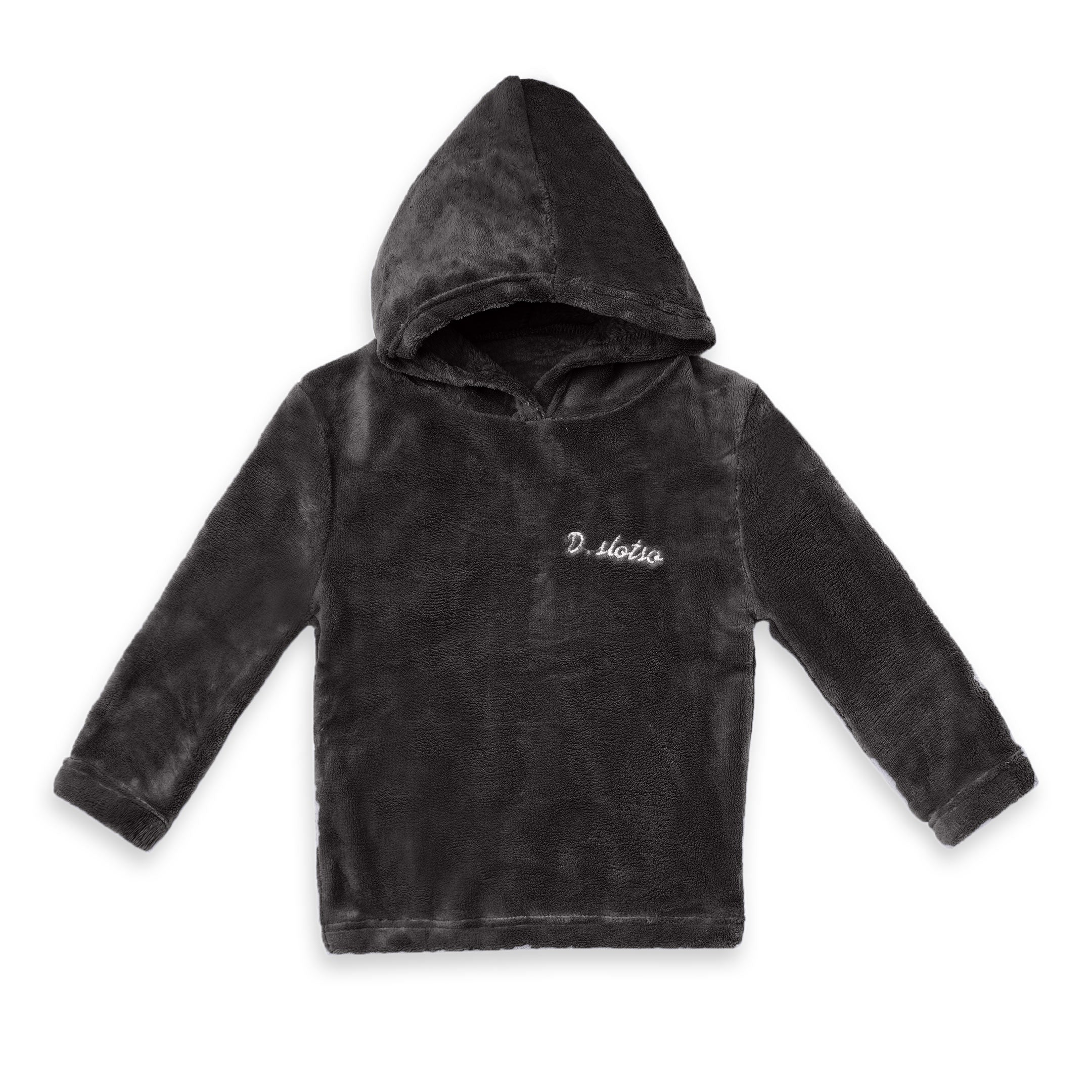 Kids Fleece Hoodie & Pajama Set Black - Sunshine