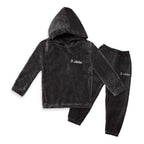 Kids Fleece Hoodie & Pajama Set Black - Sunshine