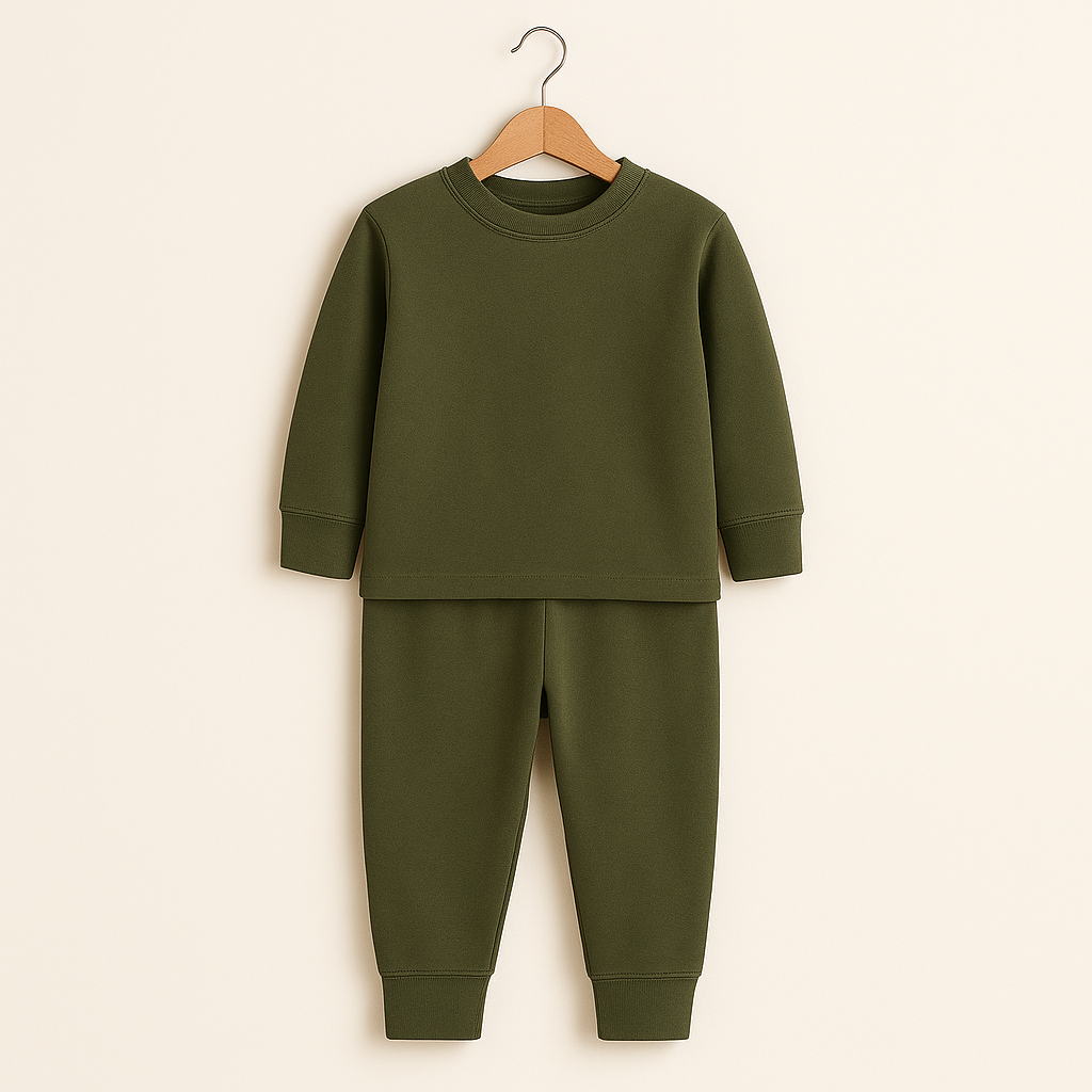 Kids Rib Innerwear Olive Green Sw - Sunshine
