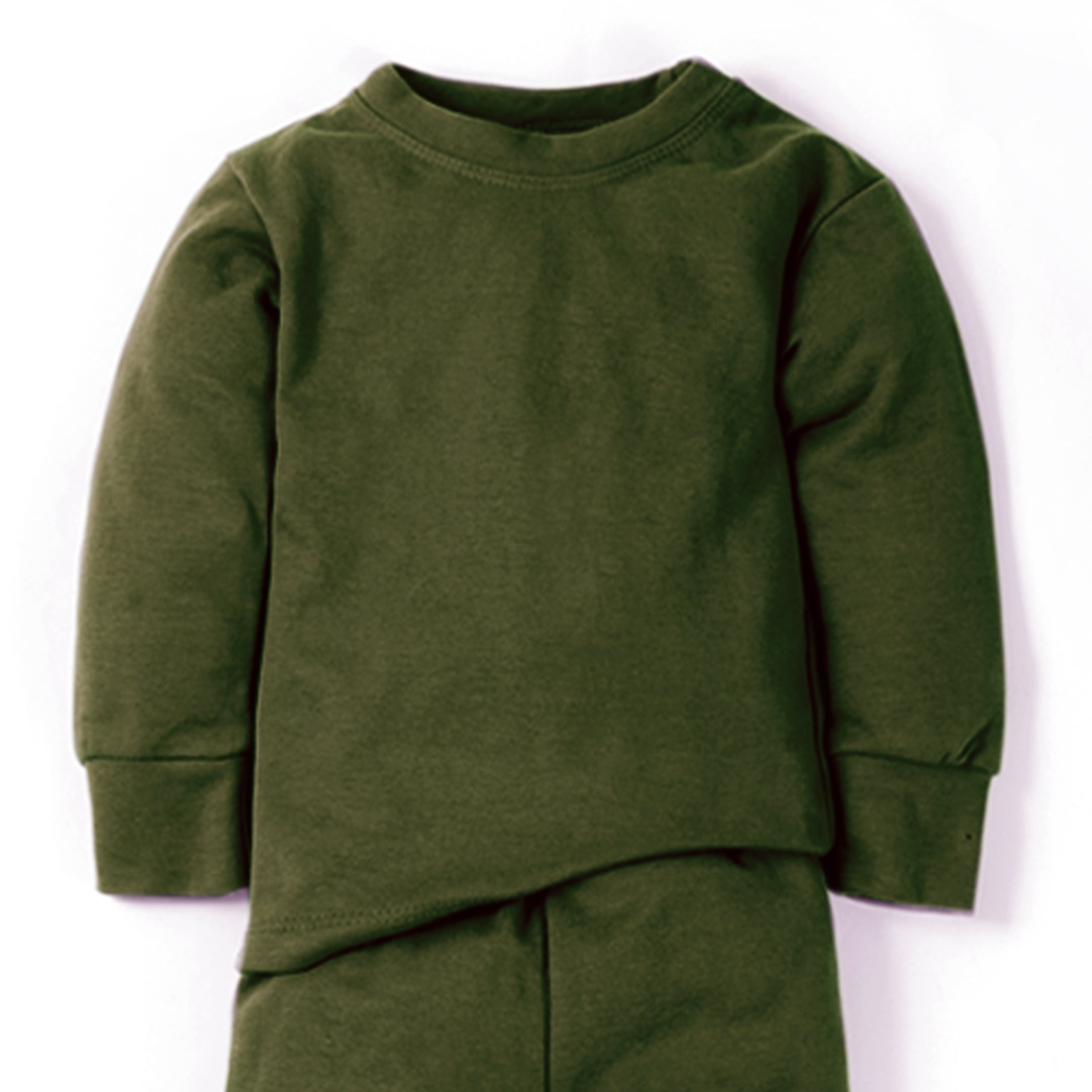 Kids Rib Innerwear Olive Green Sw - Sunshine