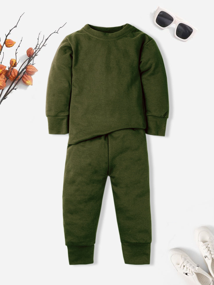 Kids Rib Innerwear Olive Green Sw - Sunshine