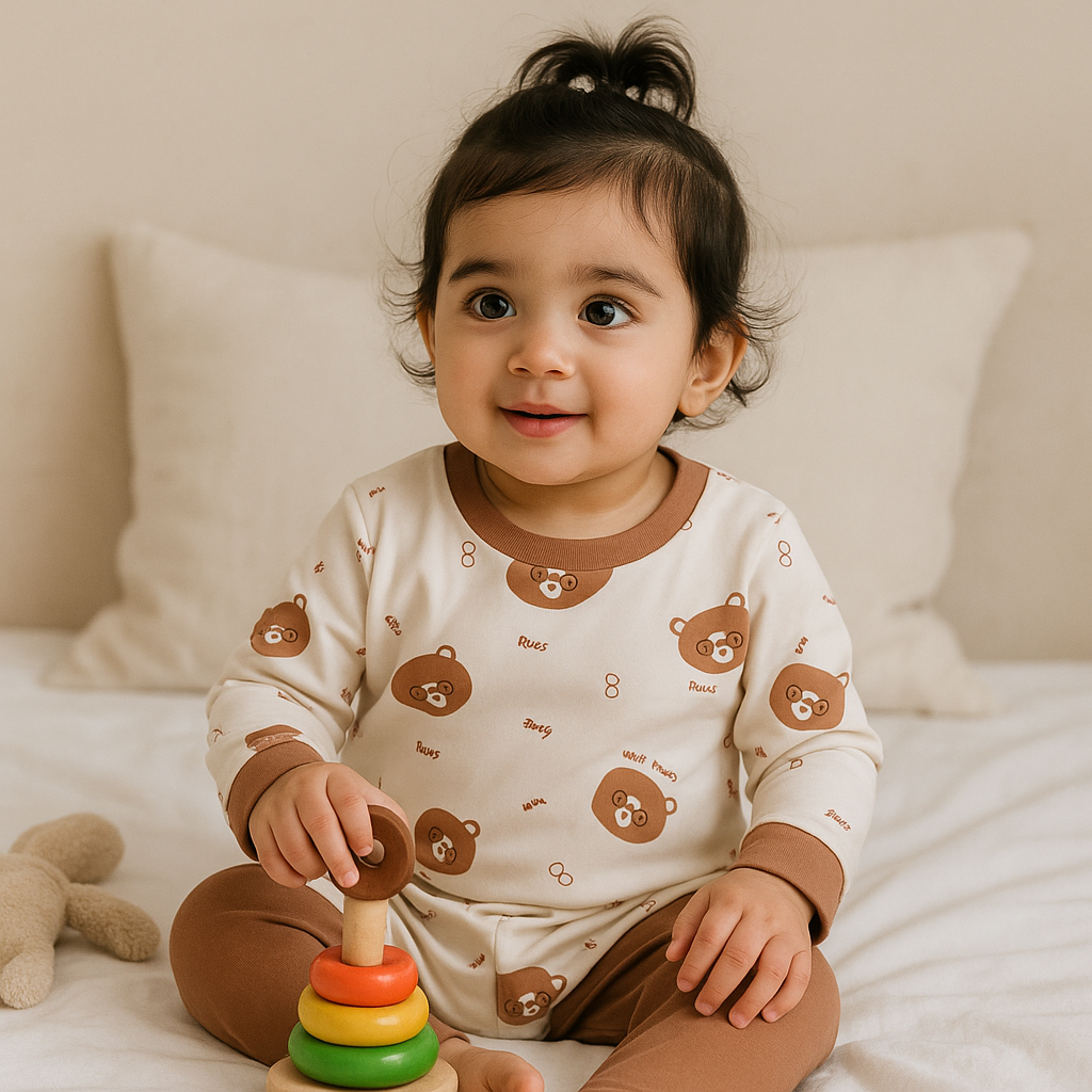 Baby Winter Pajama Set Bear Brown - Sunshine