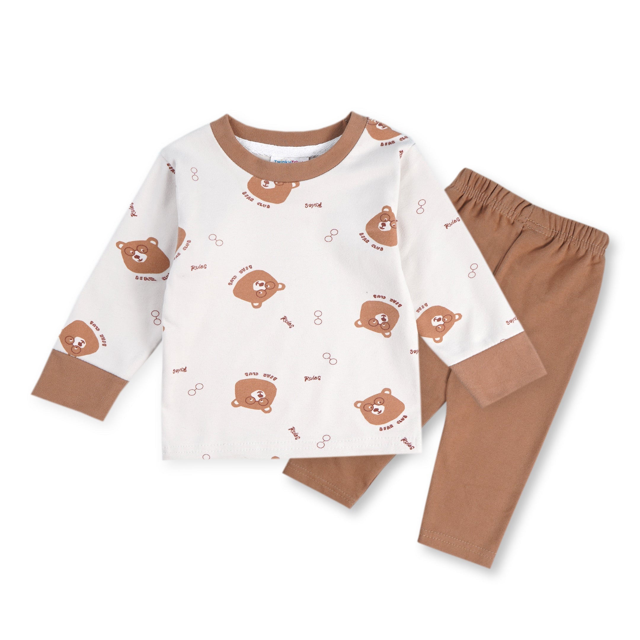 Baby Winter Pajama Set Bear Brown - Sunshine