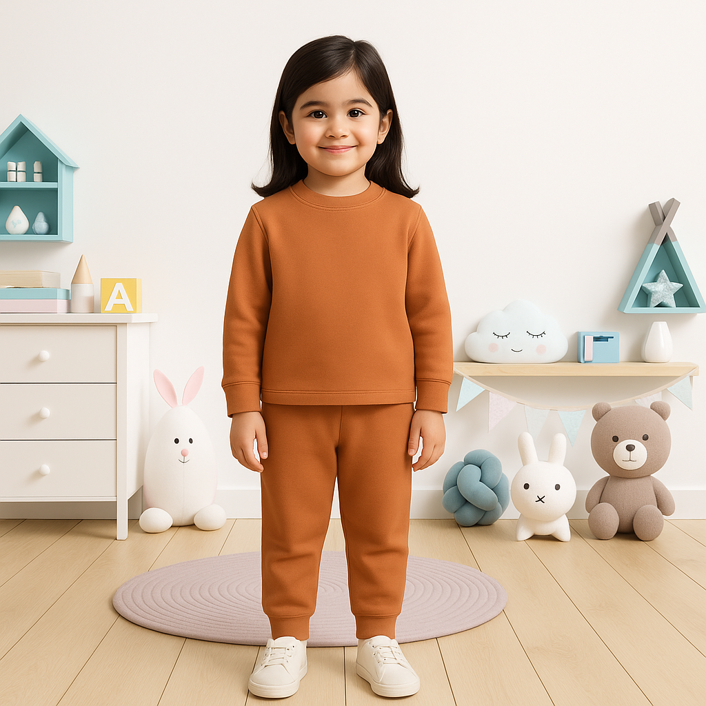 Kids Rib Innerwear Dark Peach Sw - Sunshine