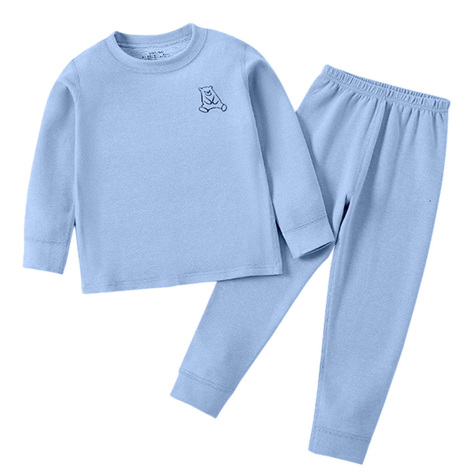 Kids Polyester Pajama Set Bear Blue - Sunshine