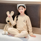 Kids Polyester Pajama Set Bear Beige - Sunshine