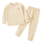 Kids Polyester Pajama Set Bear Beige - Sunshine