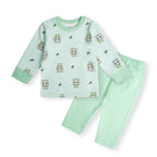 Baby Winter Pajama Set Cute Panda Green - Sunshine