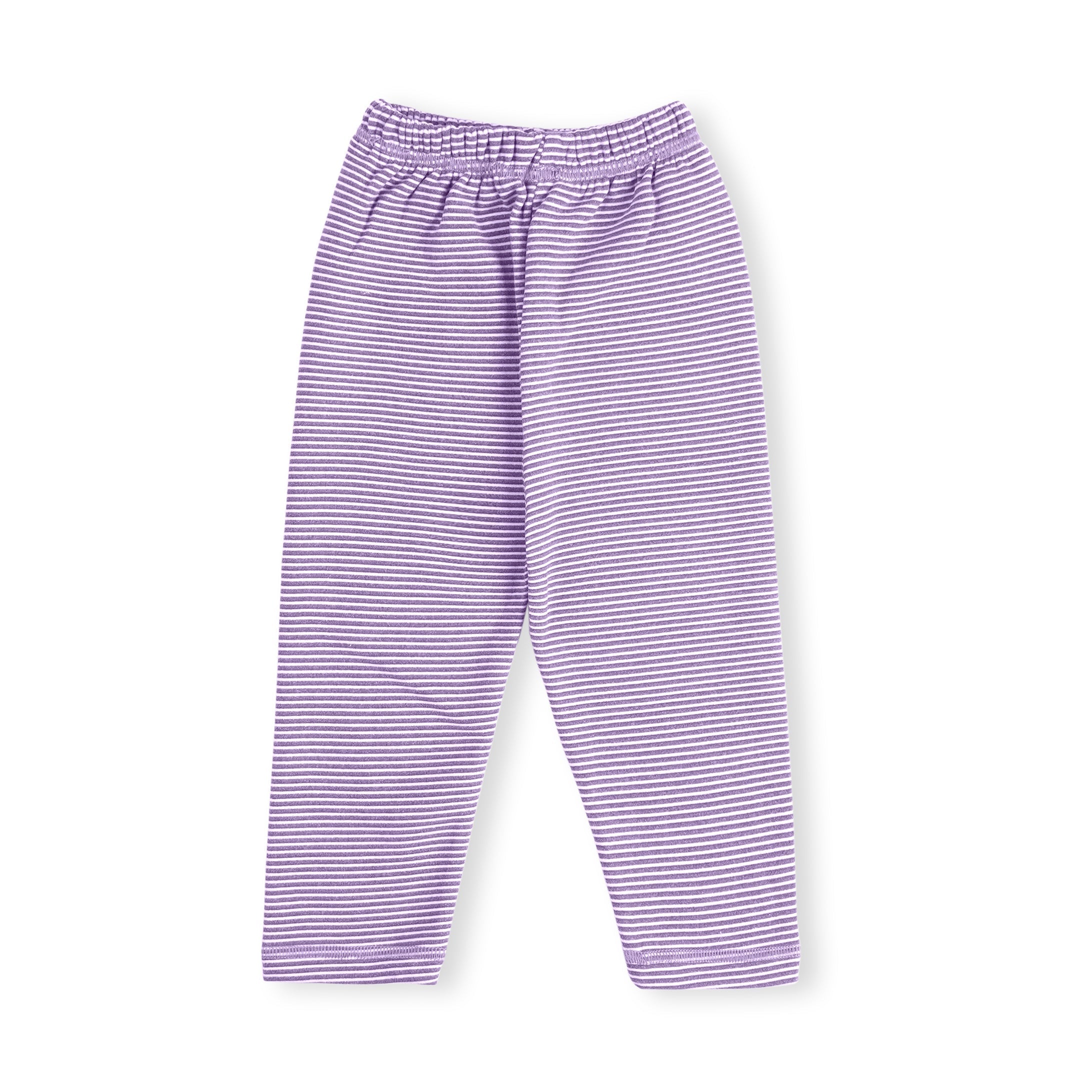 Baby Pajama Set Bear Stripes Purple - Sunshine