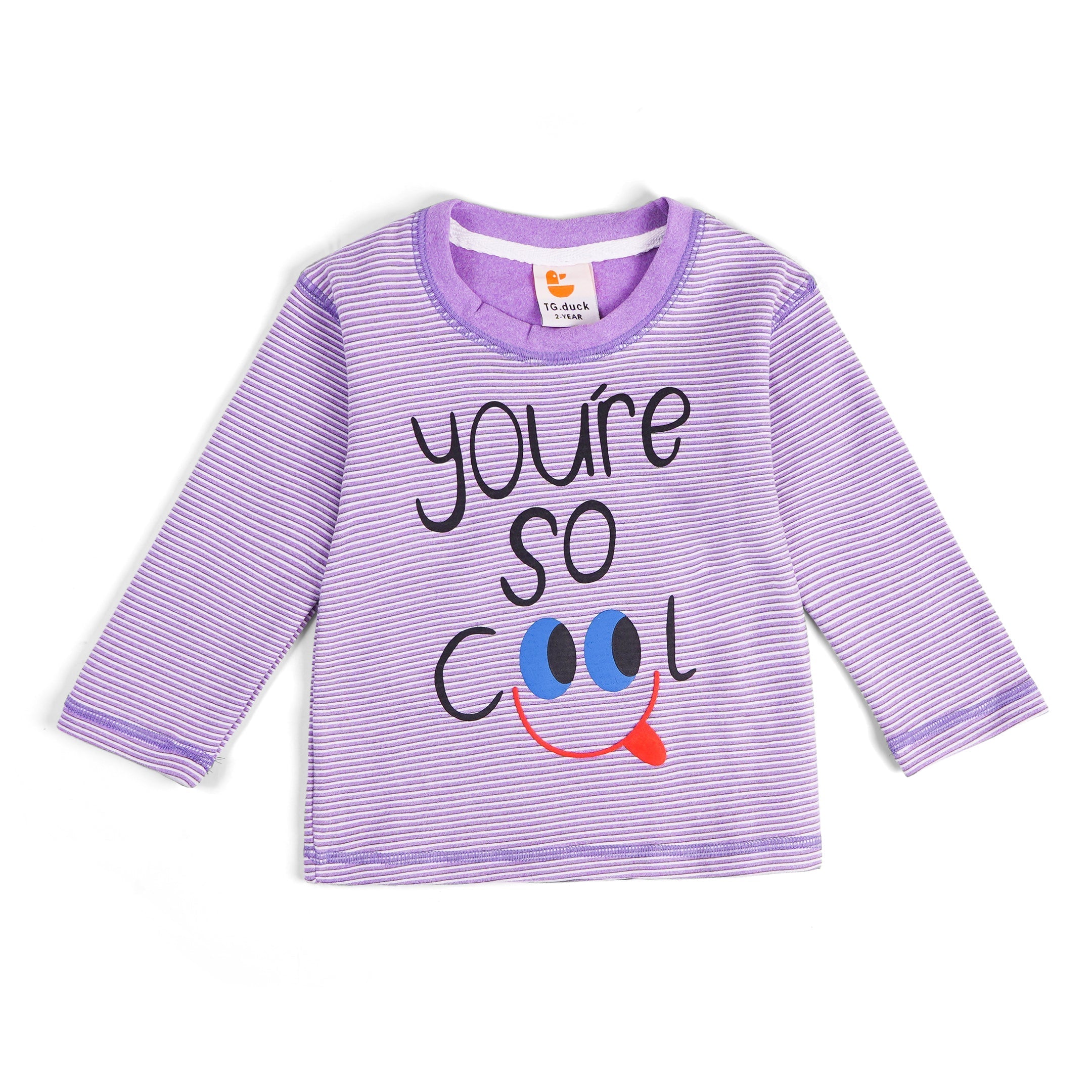 Baby Pajama Set Cool Stripes Purple - Sunshine