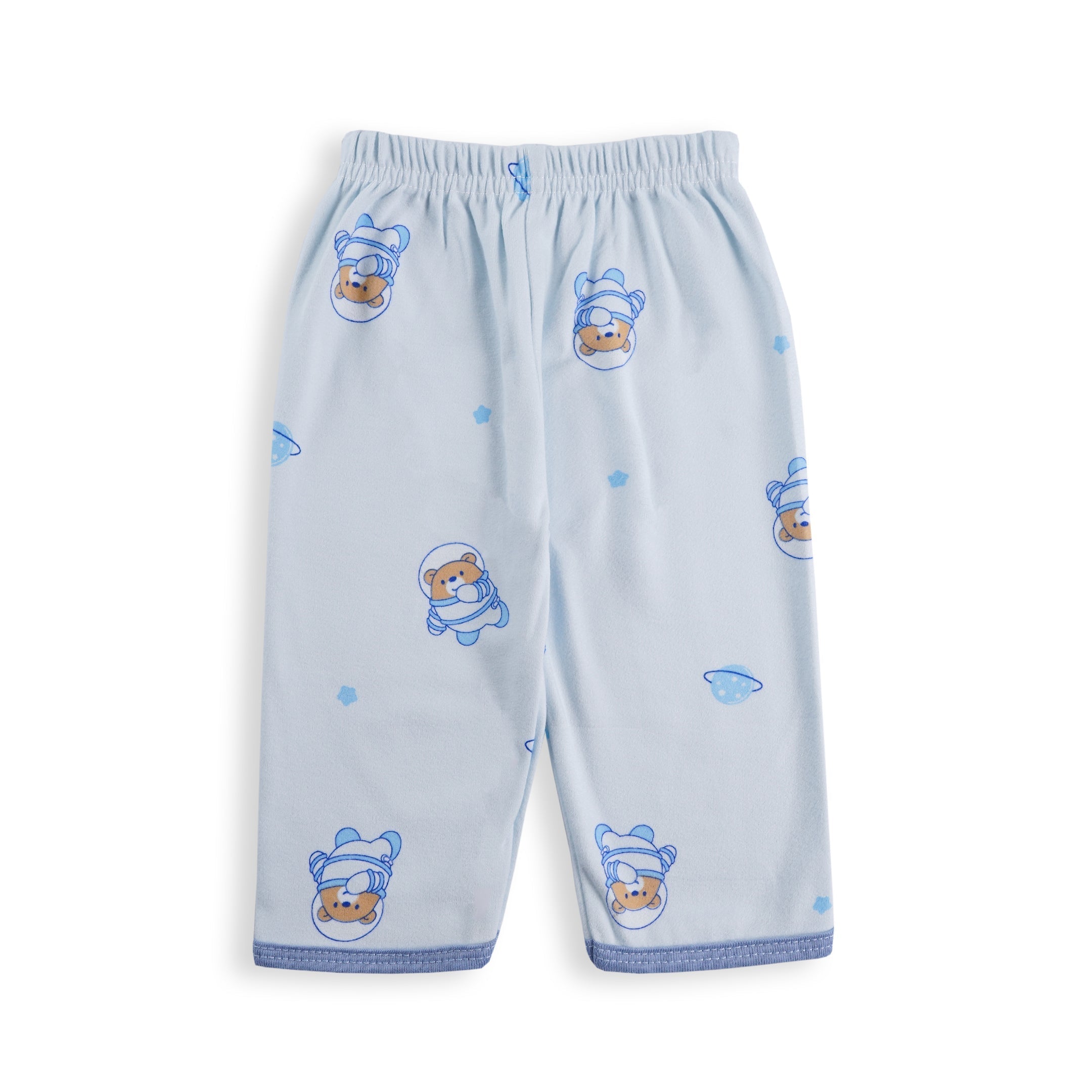 Baby Sleepsuit Fleece Astronaut Bear Blue - Sunshine