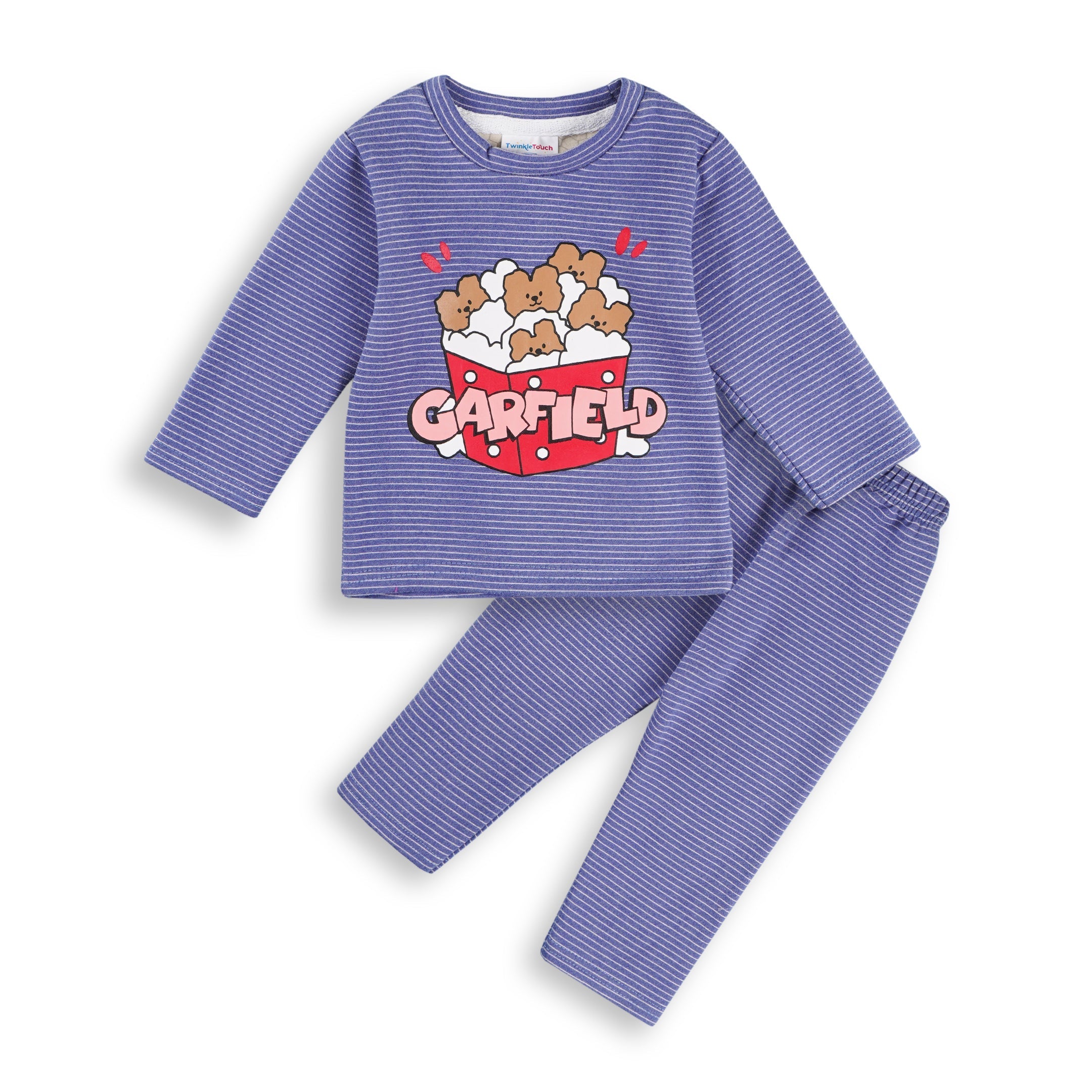 Baby Pajama Set Carfield Stripes Blue - Sunshine