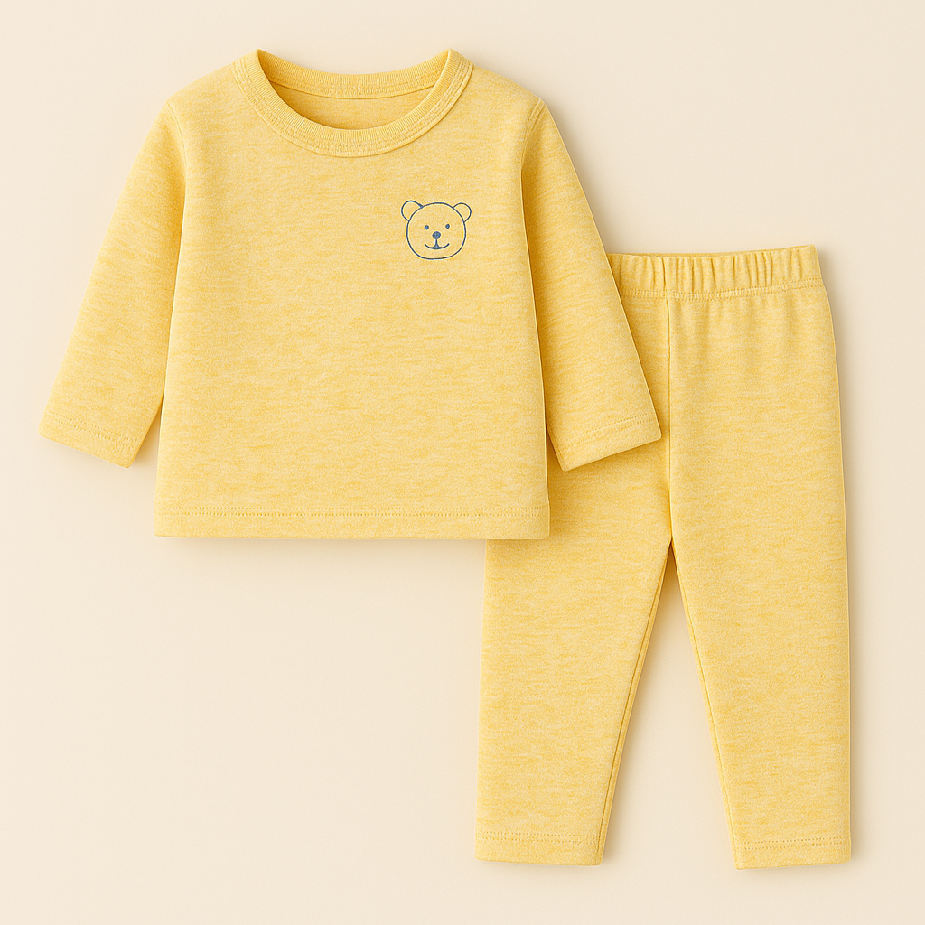 Baby Fleece Pajama Set Yellow - Sunshine