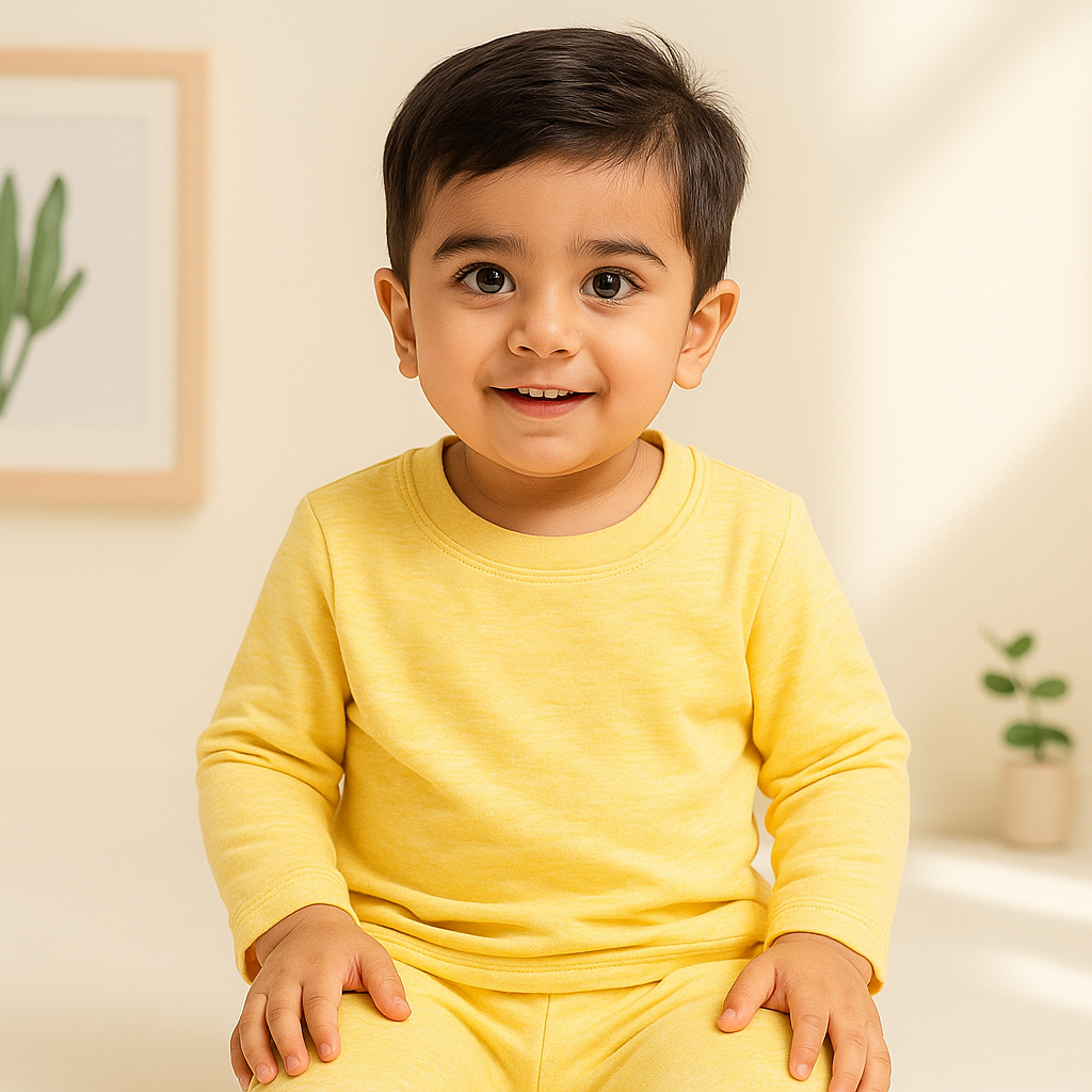 Baby Fleece Pajama Set Yellow - Sunshine