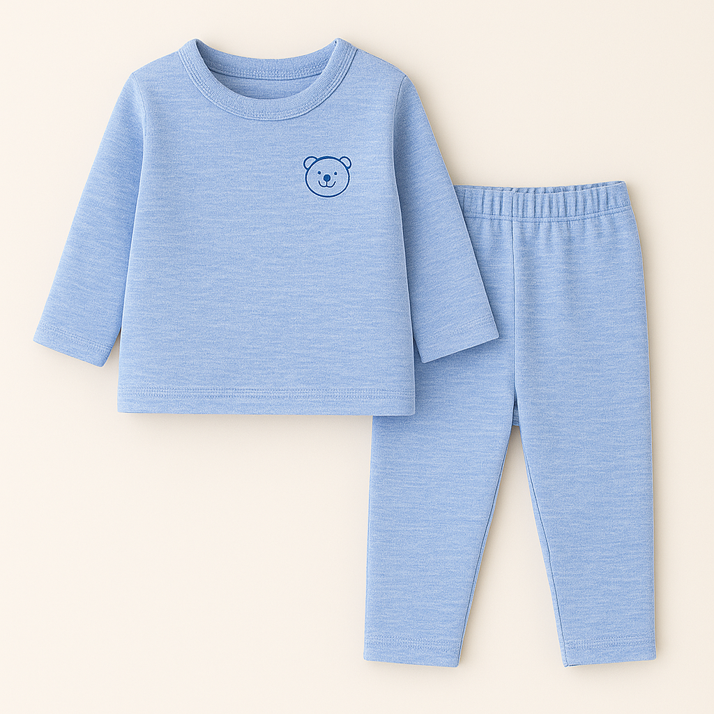 Baby Fleece Pajama Set Blue - Sunshine